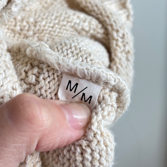 Vintage 90s Granny Sweater M Embroidered Birds Floral Cottage Cream Winter Knits - Picture 5 of 9